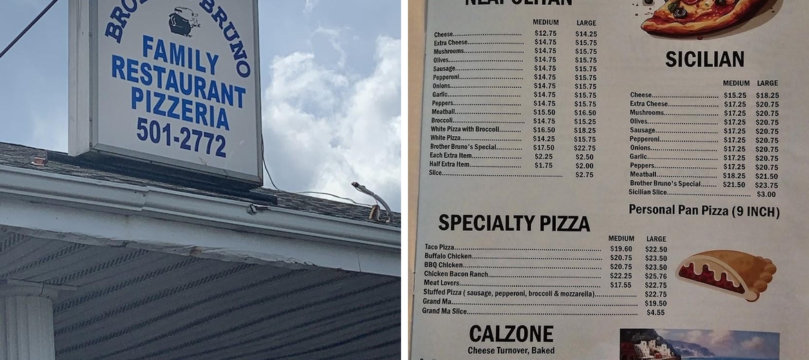 Brother Bruno Menu